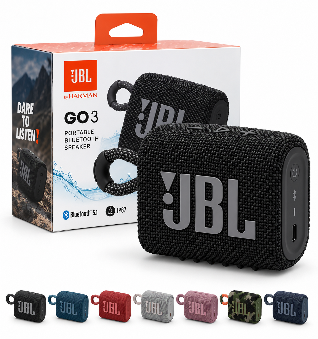 اسپیکر بلوتوثی قابل حمل جی بی ال مدل Go 3
